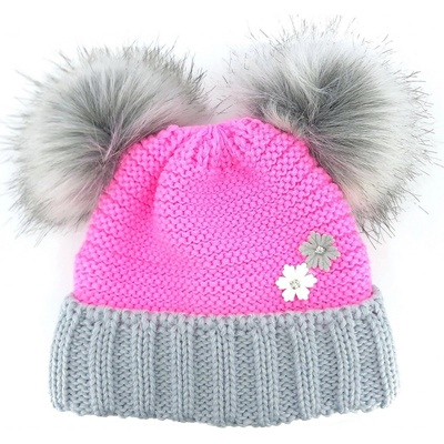 Voxx zimní čepice Voxx ASCONA růžová/šedá