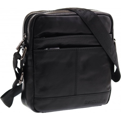 Sendi Design pánská kožená crossbody taška B-710 černá