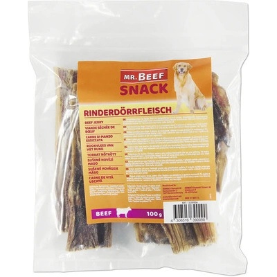 Maškrty pre psov Mr. Beef sušené hovädzie mäso 100 g