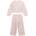Guess Плетен комплект за мини момиче в розов цвят с надписи Guess