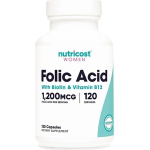 Nutricost Folic Acid with Biotin & Methylcobalamine | Women Series [120 капсули]