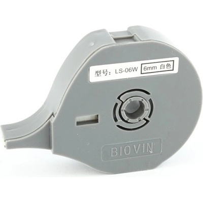 Štítková páska LS-06W biela, 6 mm x 8 m