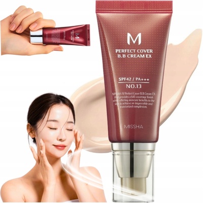 MISSHA M Perfect Cover BB Cream SPF42 No.13 Bright Beige BB krém 20 ml – Zboží Dáma