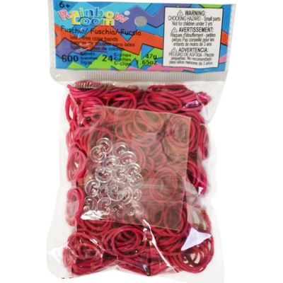 Rainbow Loom Original gumičky 600 kusov fuchsia