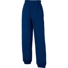Fruit of the Loom Dětské tréninkové teplákové kalhoty s uzavřeným spodním lemem 80% bavlny Modrá námořní tmavá