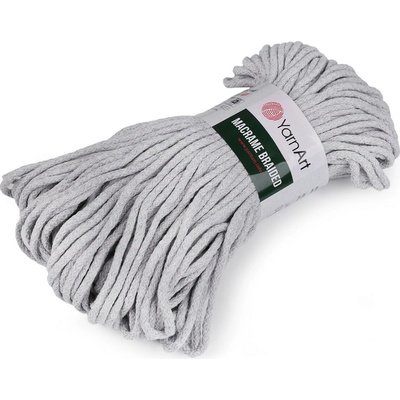 Pletací příze Macrame Braided 250 g Varianta: 15 (756) šedá nejsvětlejší, Balení: 1 ks 49663/121010/230872