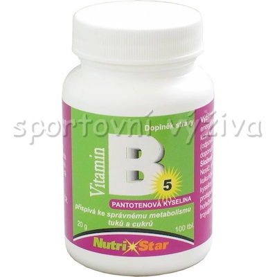 Nutri Star Kyselina pantothenová B 5 40 mg 100 kapsúl