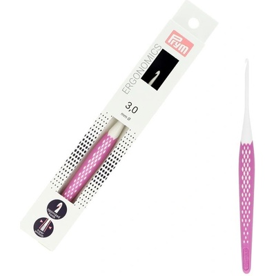 Ergonomický háček Prym 3 mm fialový