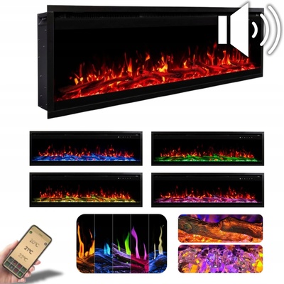 Aflamo Vstavaný krb s funkciou ohrievania 1500 W čierny