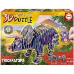Educa 3D пъзел Educa от 67 части - Трицераптор (EDU19183)