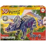 Educa 3D пъзел Educa от 67 части - Трицераптор (EDU19183)