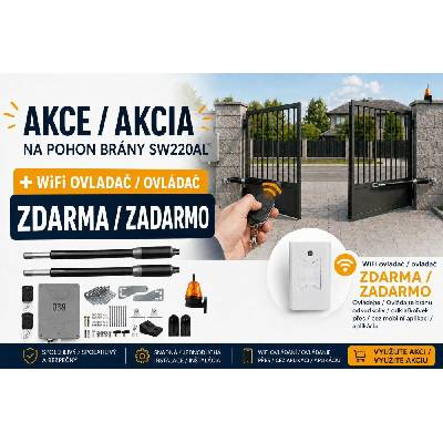 Pohon pre dvojkrídlovú bránu IN SW220AL + WiFi ovládač zadarmo