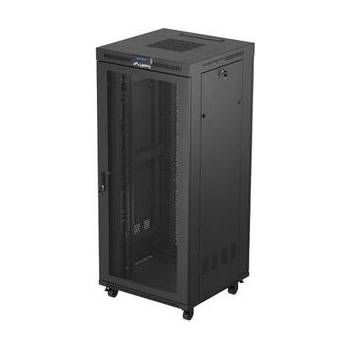 Lanberg Комуникационен шкаф, Lanberg rack cabinet 19" free-standing 37U/600X800 (FLAT PACK) with mesh door LCD black (FF01-8837-23BL)