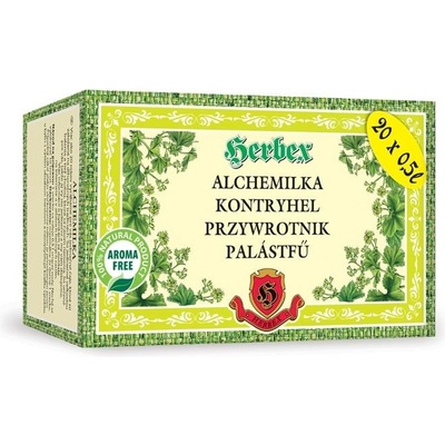 HERBEX ALCHEMILKA žltozelená vňať bylinný čaj 20 x 3 g