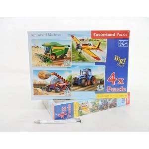 Castorland 4in1 puzzle 8, 12, 15, 20 pieces Agricultural Machines