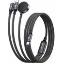 Awei W23 Nabíjecí 3v1, 2×USB-C, 5A, 2m, černý