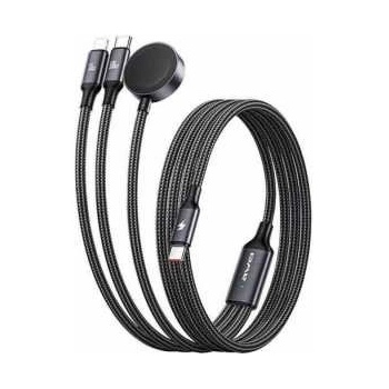 Awei W23 Nabíjecí 3v1, 2×USB-C, 5A, 2m, černý