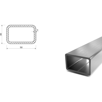 Nerezový jekl 50x30x3 (1.4301/7) – Sleviste.cz
