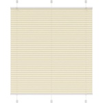 vidaXL Плисирана щора Cream 115x150 cm Ширина на плата 114, 4 cm (4015299)