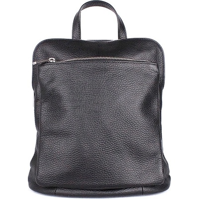 Vera Pelle Malý/střední černý kožený batoh/crossbody kabelka no. 210