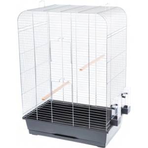 INTER-ZOO Pet Products Клетка за птици НИНА хром - 54 x 34 x 75 см ЧЕРНА