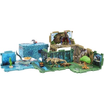 Jurassic World Игрален комплект Jurassic World - Мини клетка с динозавър, асортимент, 14 части (T01535)
