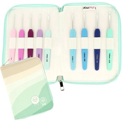 KnitPro Waves Deluxe Set hliníkových háčikov 9ks
