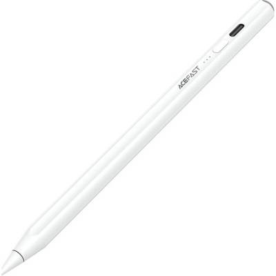 Acefast Stylus kapacitní pro iPad se 2 výměnnými hroty bílý V2