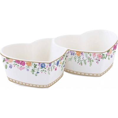 Easy Life Porcelánové misky ve tvaru srdce Mon Amour 20 x 9,5 cm