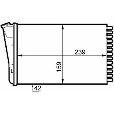 MAHLE ORIGINAL Výmenník tepla vnútorného kúrenia AH 155 000S