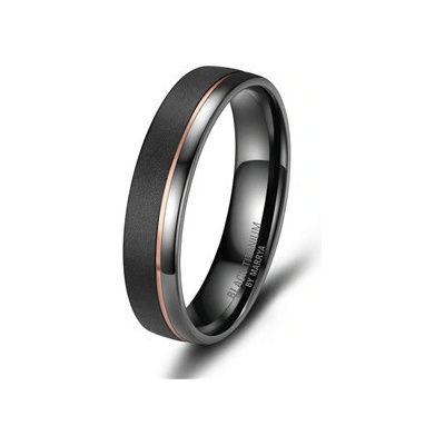 Marrya Snubní prsten BLACK TITANIUM BT 04P – Zboží Dáma
