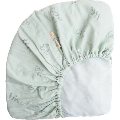 Cotton Hug Чаршаф с ластик Cotton Hug - Горски животни, 70 x 140 cm (CH073)