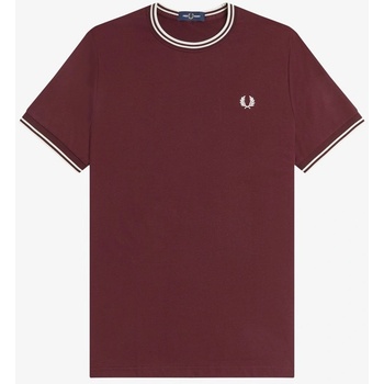 Fred Perry Тениска Fred Perry Twin Tipped T-Shirt - Oxblood 64A