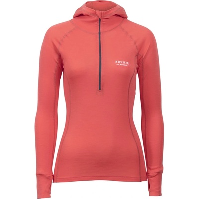 Brynje Lady classic Wool hooded sweater korálová