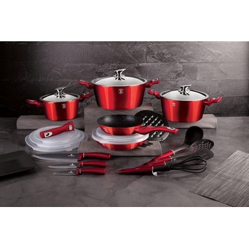 Image 1 of Berlinger Haus Burgundy Metalic Line 22 pcs (BH/7180)