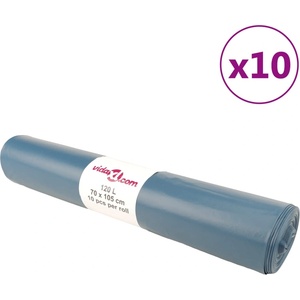 vidaXL Чували за боклук 100 бр сини 120 л (155346)