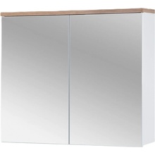 Comad Bali White skrinka 80x20x69.4 cm so zrkadlom biela-dub BALI WHITE 841 FSC