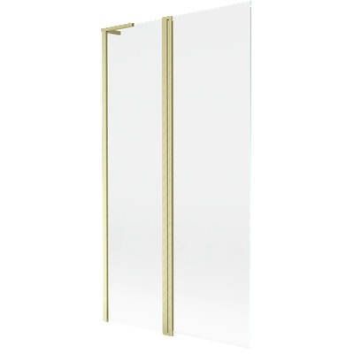 Mist L параван за вана с 2 крила 100 x 150 см, прозрачен, златен четкан - 8A9L-100-011-55-00 (8A9L-100-011-55-00)