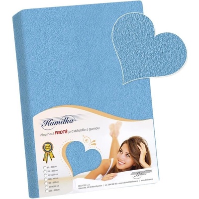 Bellatex Prostěradlo froté aqua 140x200