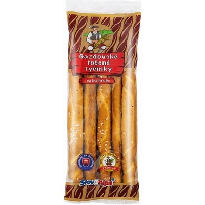 Slovchips Tyčinky Gazdovské točené extra hrubé sypané soľou 100 g