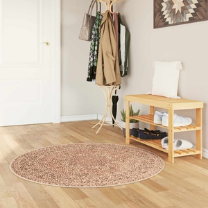 vidaXL Каса за килим MARSA Кафяво 120 x 120 cm Полиестер и PVC (42023233)