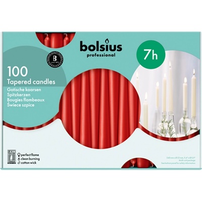 Bolsius Polska Sprzedaż sp. z o. o Bolsius Polska Sprzedaż sp. z o. o. Свещи Bolsius конусовидни червени RAL 100 бр