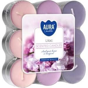 BISPOL Ароматни чаени свещи Bispol Aura - Lilac, 18 броя (p15-18-38)