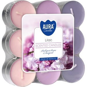 BISPOL Ароматни чаени свещи Bispol Aura - Lilac, 18 броя (p15-18-38)