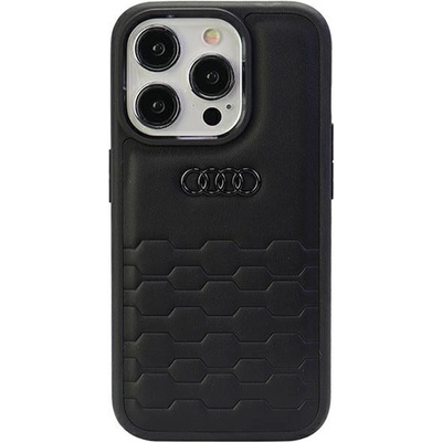 Audi Кейс Audi GT Synthetic Leather за iPhone 15 Pro 6.1"", черен / черен, твърд, AU-TPUPCIP15P-GT/D2-BK (KXG0075358)