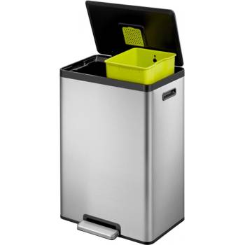 EKO-Europe EKO Кош за разделно събиране, с педал ECOCASA II - 2 х 20 л - мат (EKO 913840- Matt s/s)