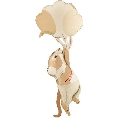 PartyDeco Fóliový balón Myš s balónmi 44 x 104 cm