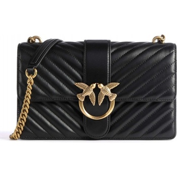 Pinko značková kabelka crossbody dámská kožená LOVE ICON black 2022
