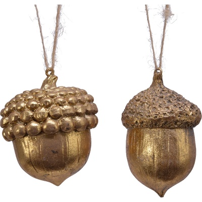 Kaeming Vánoční ozdoba ŽALUD 4x8 cm 2 druhy zlatý KSD – Hledejceny.cz