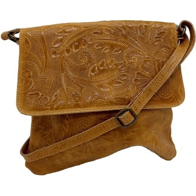 Donatella dámská kožená kabelka 12319 cognac